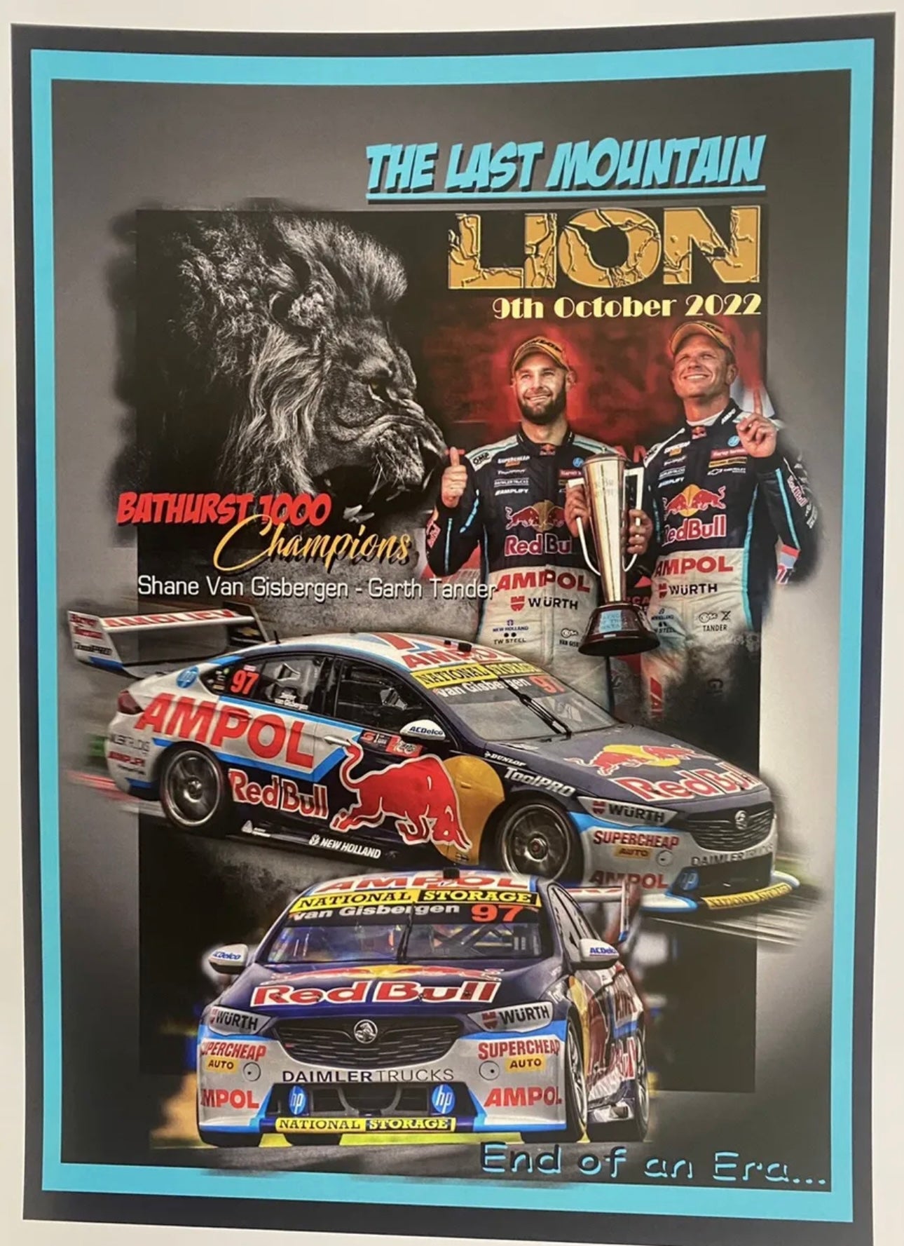 2022 Bathurst Winners The Last Mountain Lion Print