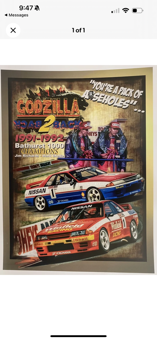 1991-1992 Bathurst Winners Godzilla 2 Print