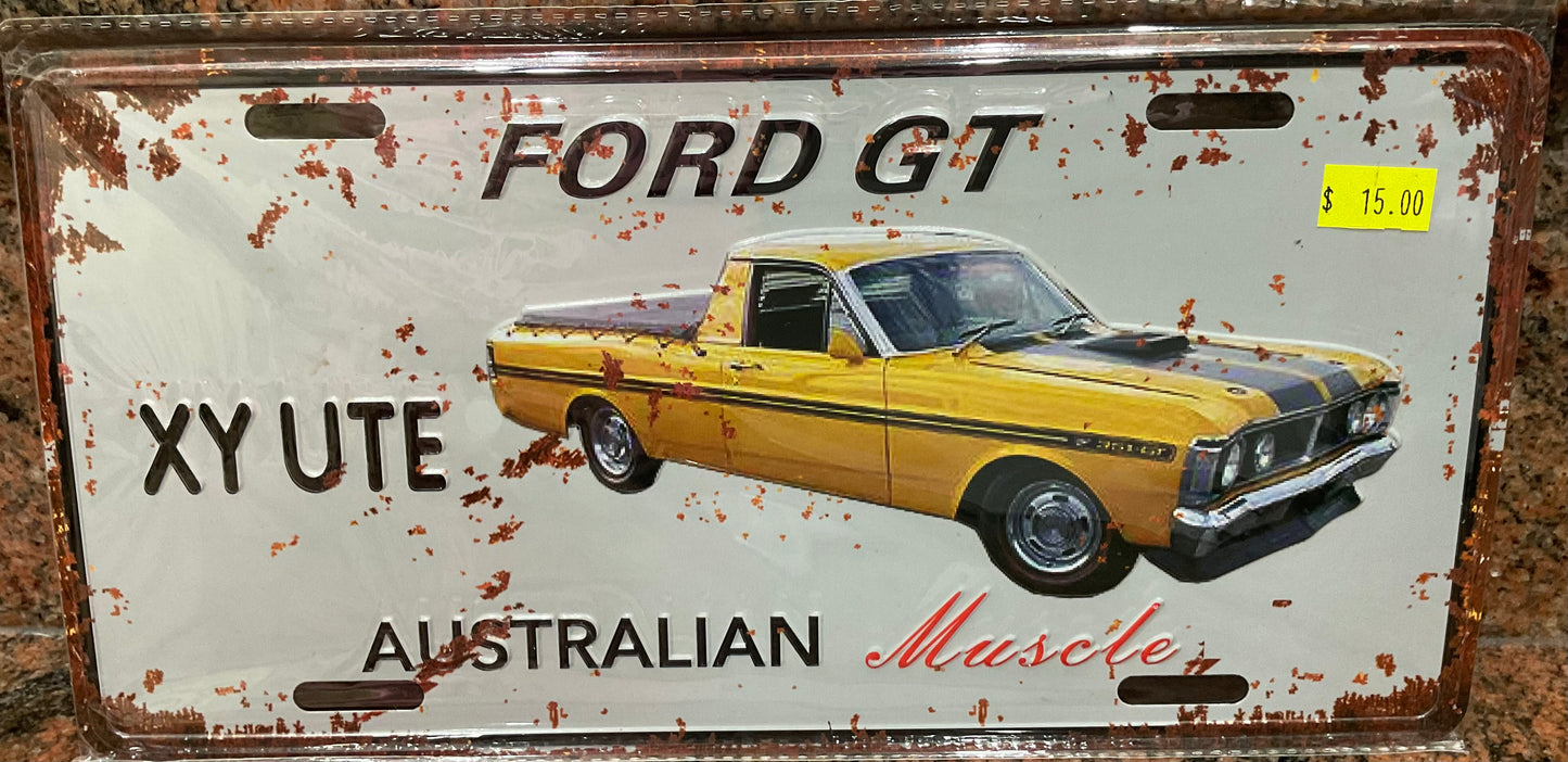 XY UTE Ford GT Novelty Number Plate