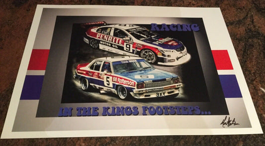 Racing In The Kings Footsteps Print