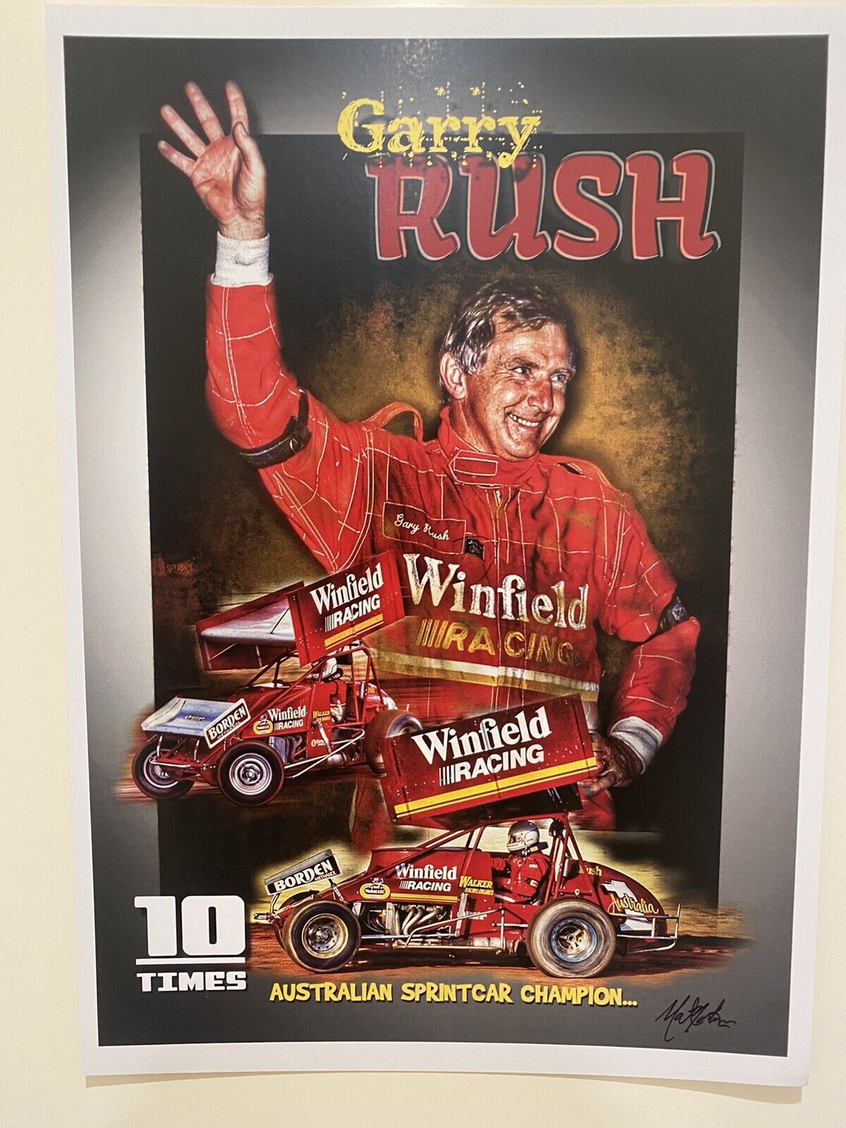 Gary Rush 10 Time Australian Champion Print