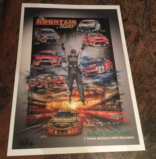 2018 BATHURST Winners Craig Lowndes & Steven Richards 7 Time Champion Print