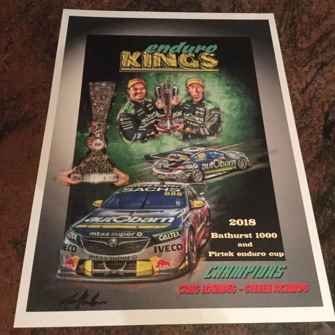 2018 BATHURST Winners Craig Lowndes & Steven Richards Print