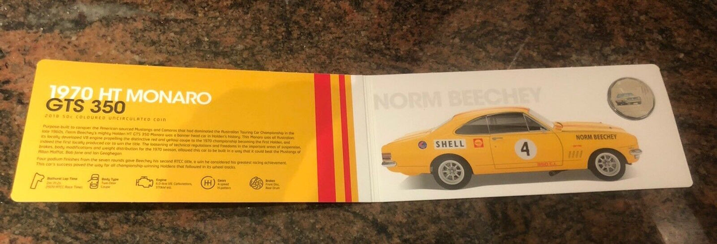 2018 Holden Motorsport RAM Coloured Unc coin 1970 HT Monaro GTS 350