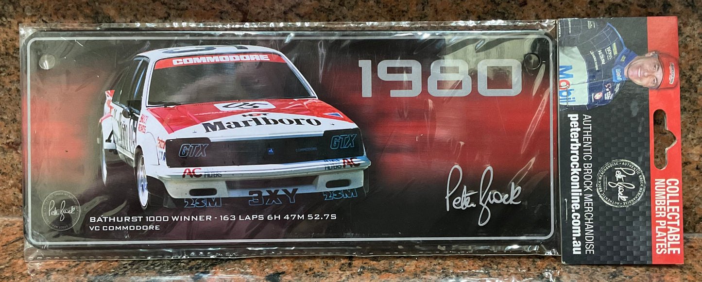 1980 PETER BROCK NOVELTY NUMBER PLATE HOLDEN VC Commodore SUPERCARS 05 BATHURST