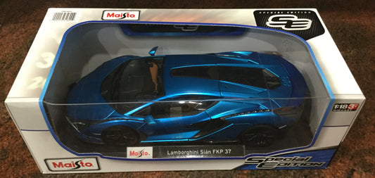 1/18 Maisto Lamborghini Sian FKP 37 in Blue