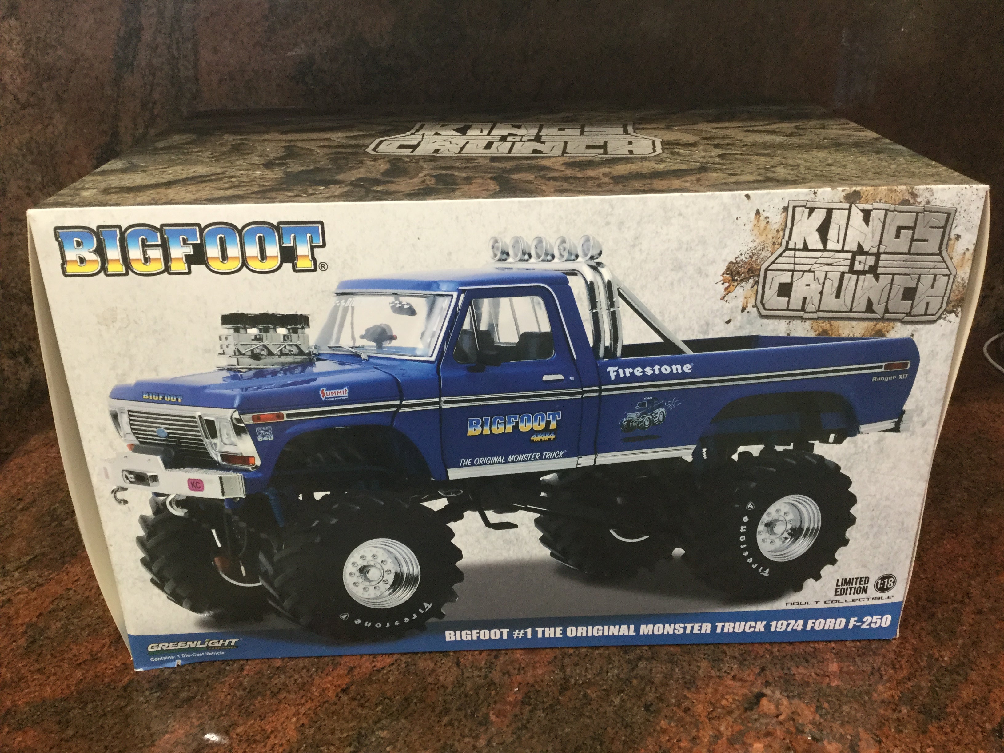 1/18 1974 Ford F-250 Bigfoot #1 The Original Monster Truck with 48 inch  Tires
