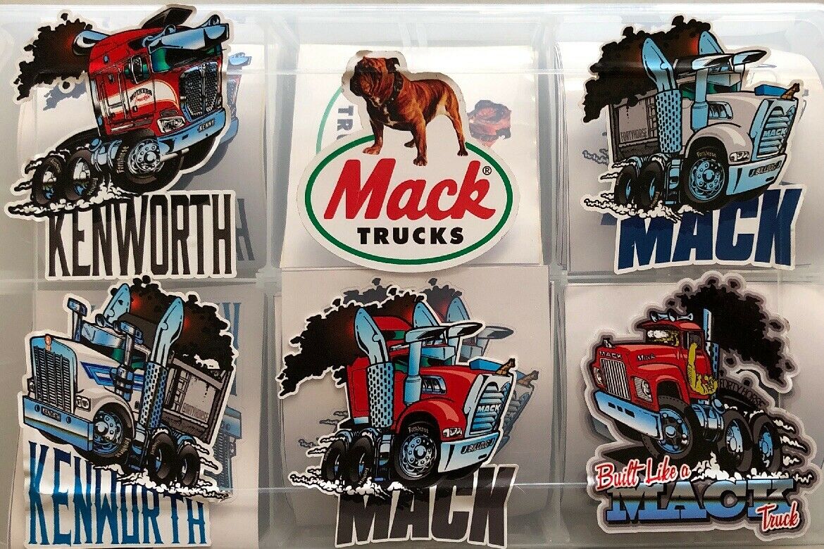 Vinyl Stickers - Kenworth And Mack Trucks You Get All Six Stickers