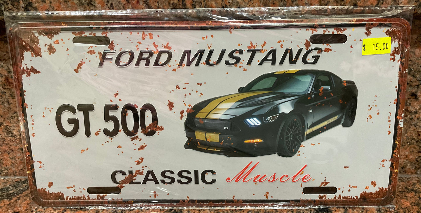 GT500 Ford Mustang Novelty Number Plate