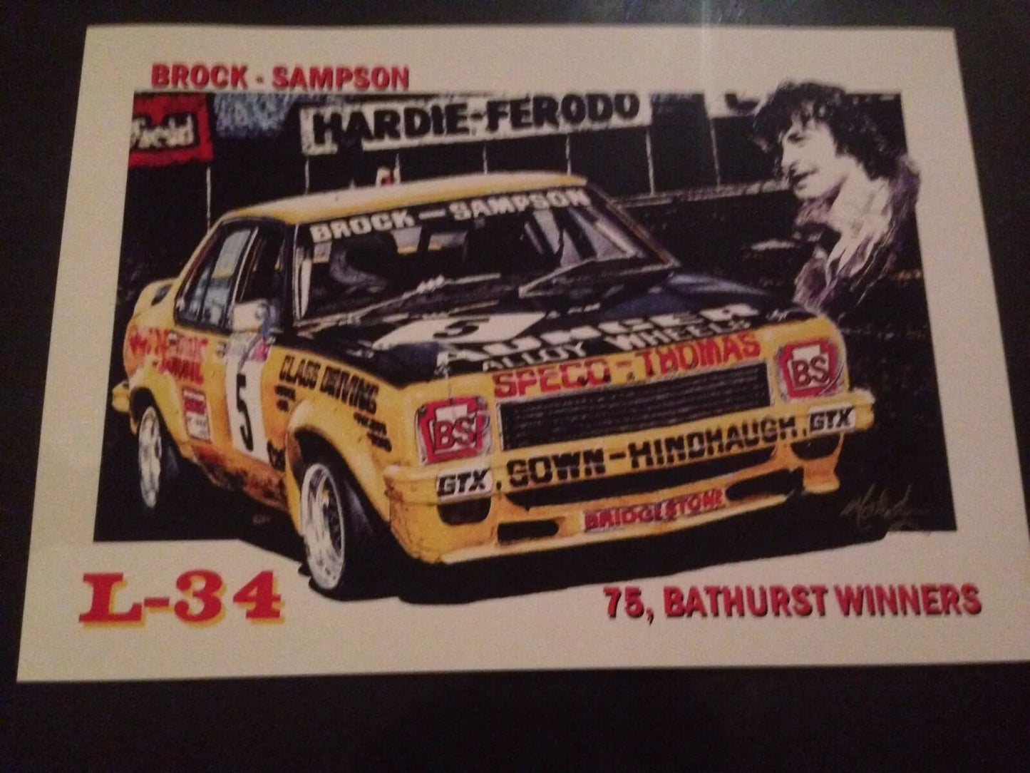 1975 Bathurst Winner Peter Brock -Sampson Print