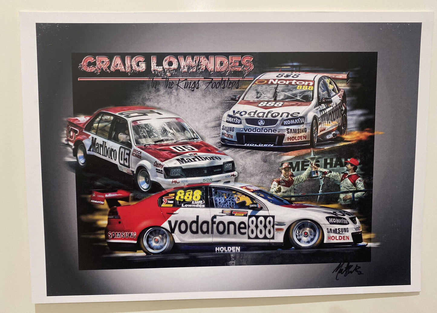 Craig Lowndes In The Kings Footsteps Print