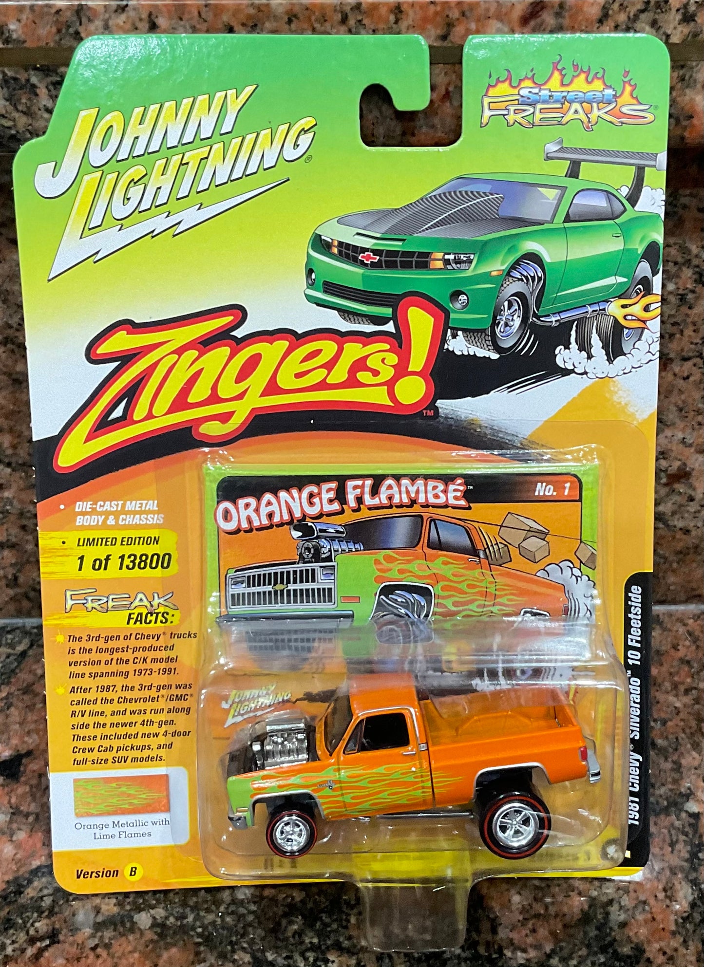 1/64 Johnny Lightning Orange Flambe