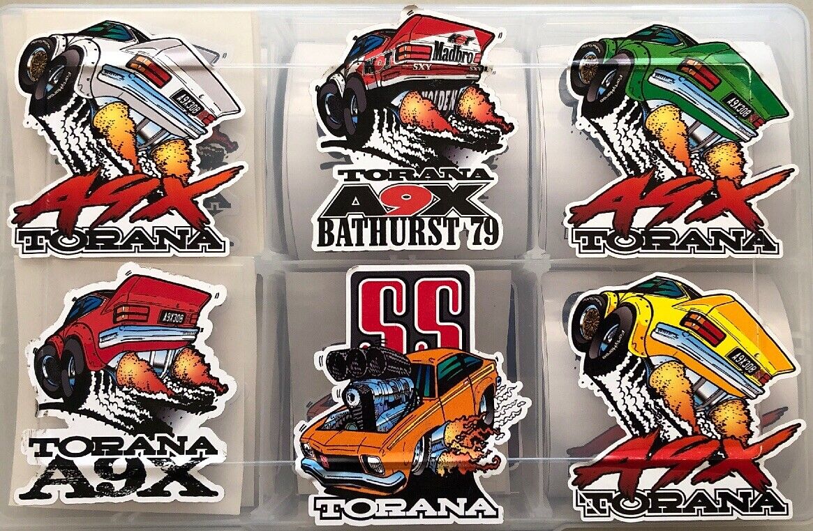 Vinyl Stickers - A9X & SS Hatchback Torana You Get All Six Stickers