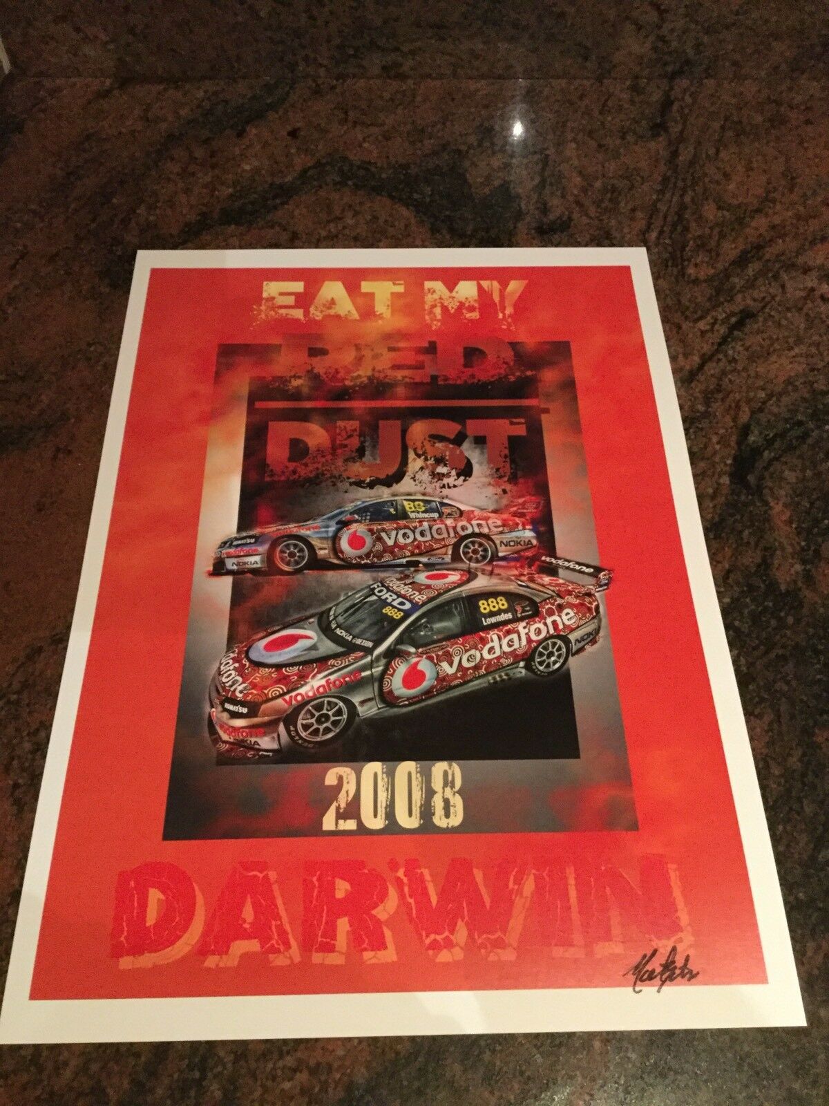 2008 Craig Lowndes Eat My Red Dust Darwin Print