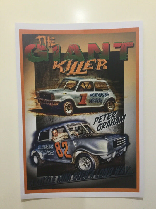 THE GIANT KILLER Peter Graham A Little Mini Goes A Long Way Print