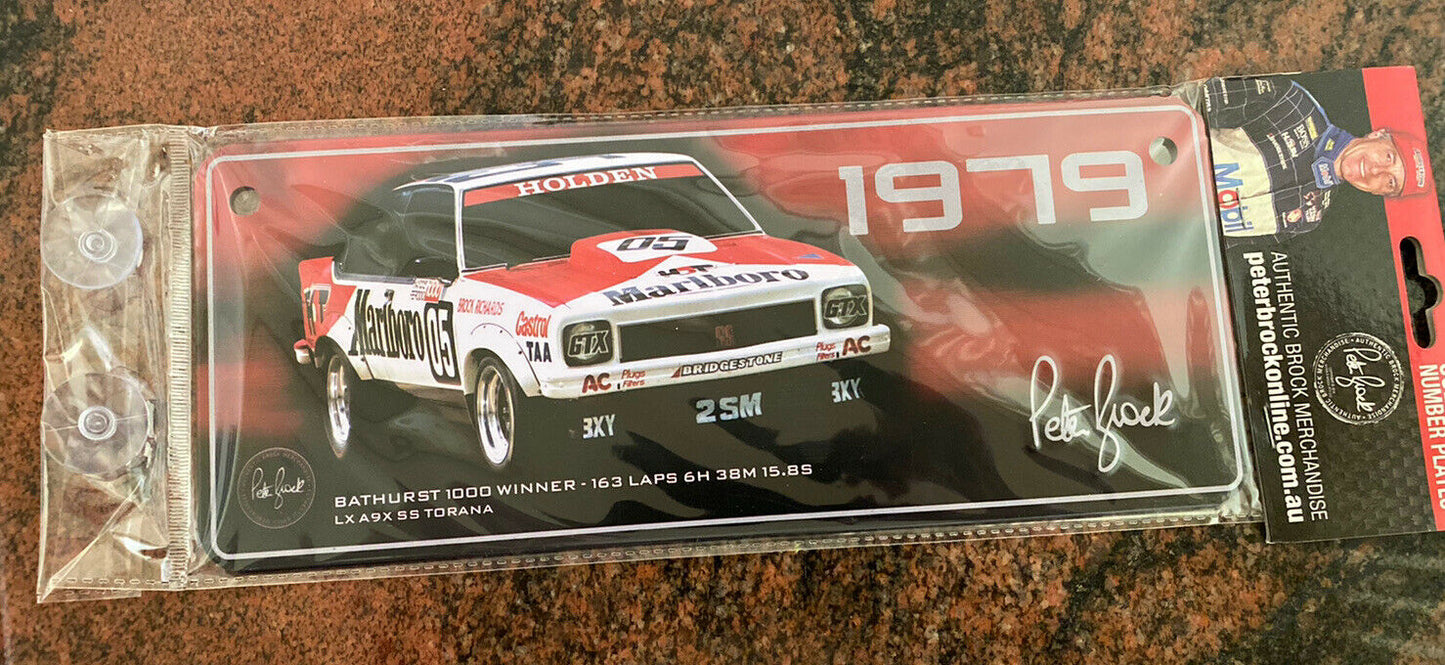 1979 PETER BROCK NOVELTY NUMBER PLATE HOLDEN TORANA SUPERCARS 05 BATHURST.