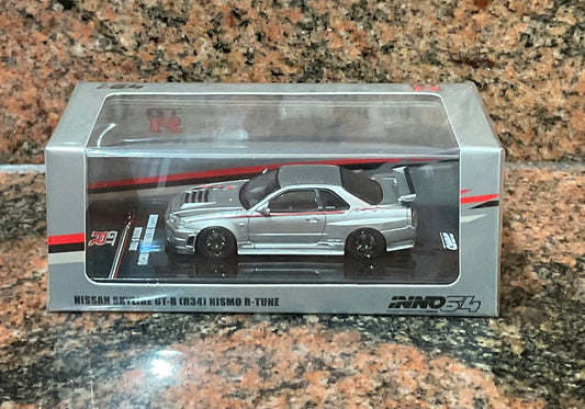 INNO64 1:64 Nissan Skyline GT-R R34 Nismo R Tune Silver