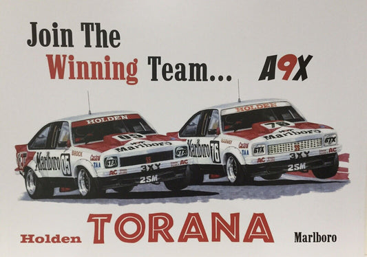 Brock/ Harvey Join The Winning Team A9X Holden Torana Print