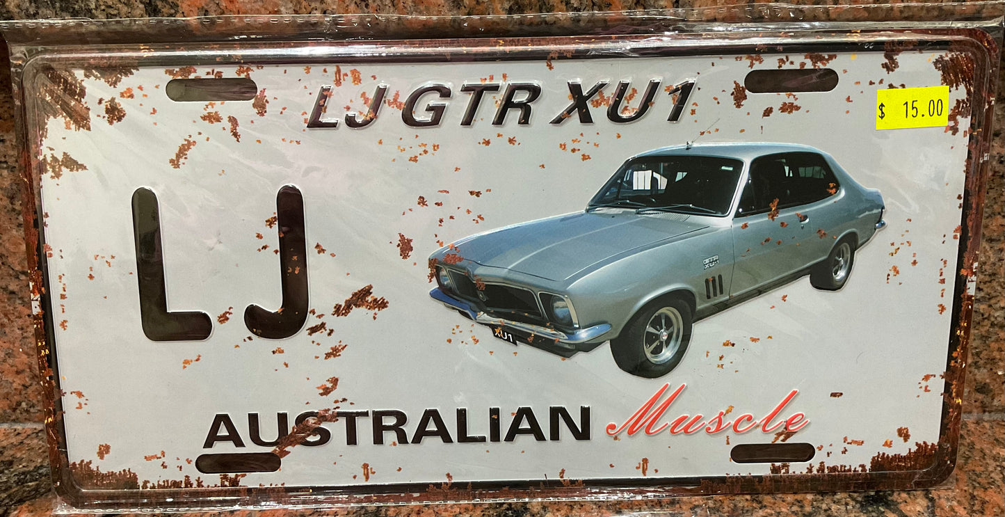 LJ GTR XU1 Torana Novelty Number Plate