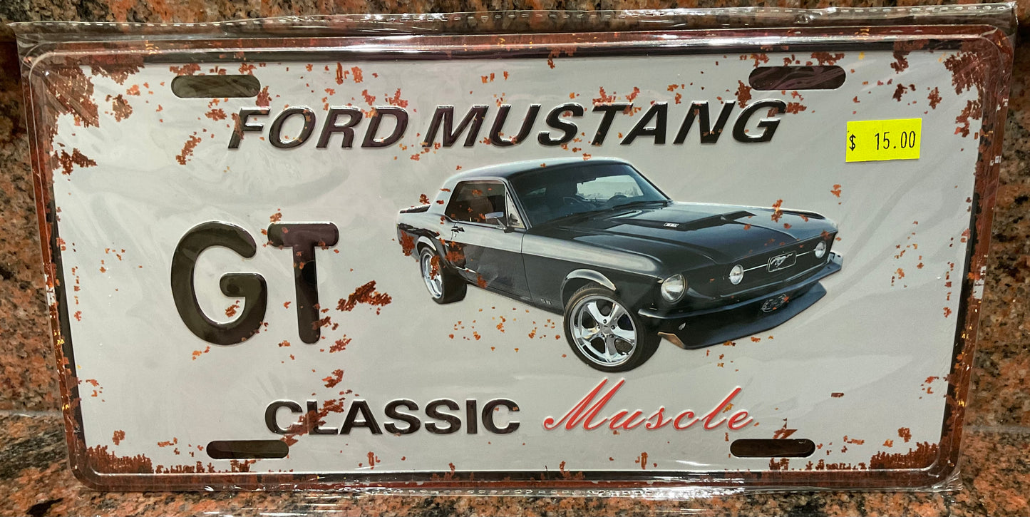 GT Ford Mustang Novelty Number Plate