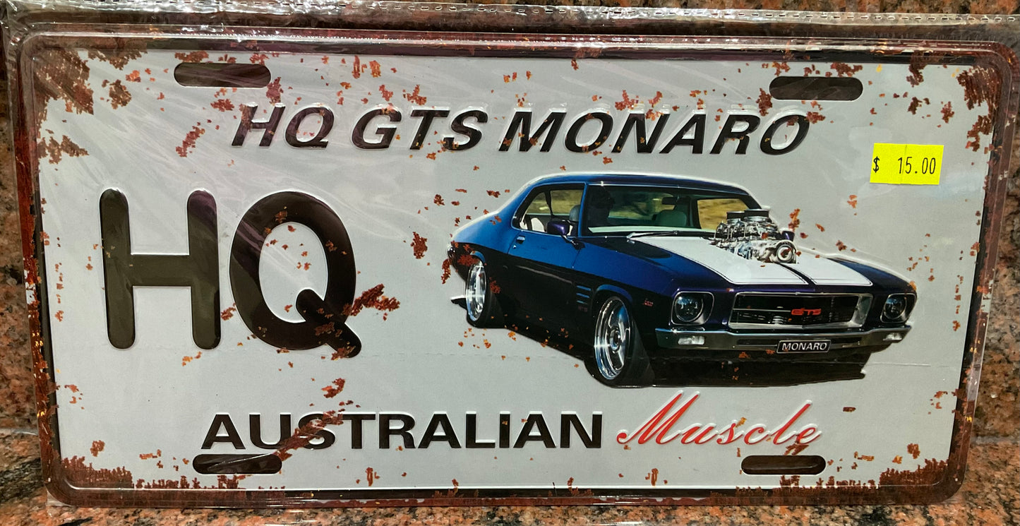 HQ Blown Two Door Coupe GTS Monaro Novelty Number Plate