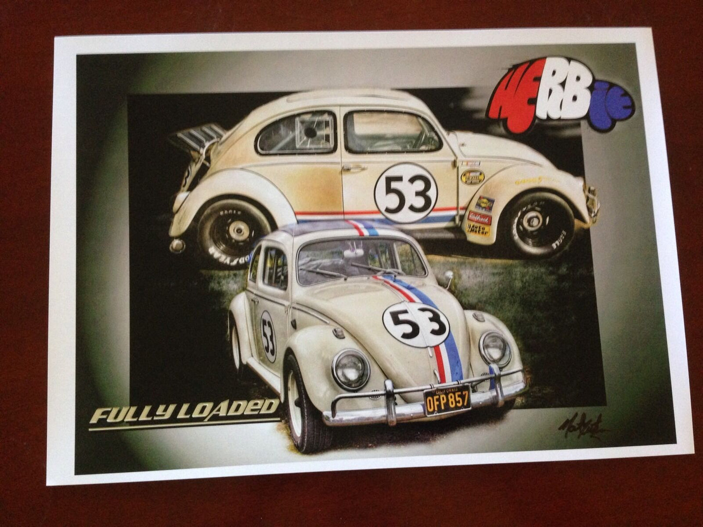 Herbie Fully Loaded Signed Print