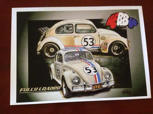 Herbie Fully Loaded Signed Print