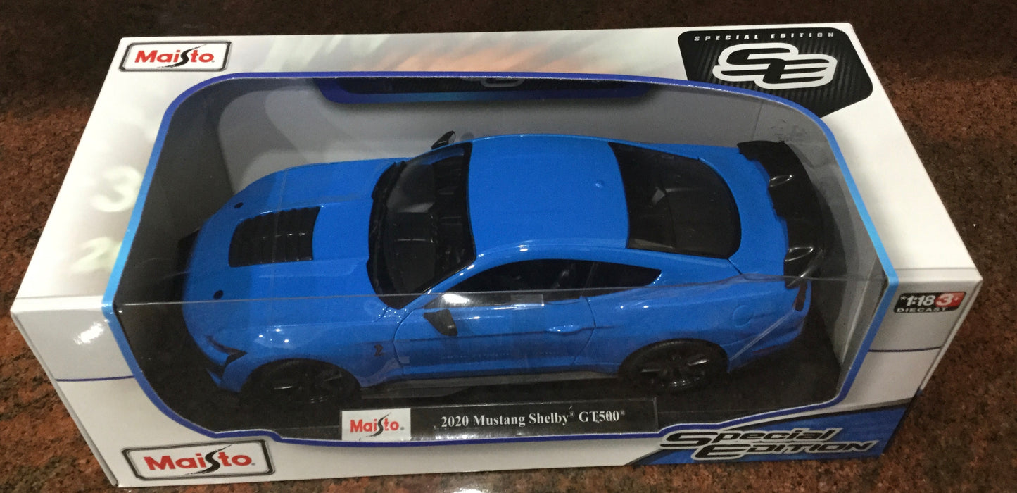 1/18 Maisto 2020 Mustang Shelby GT500 in Blue