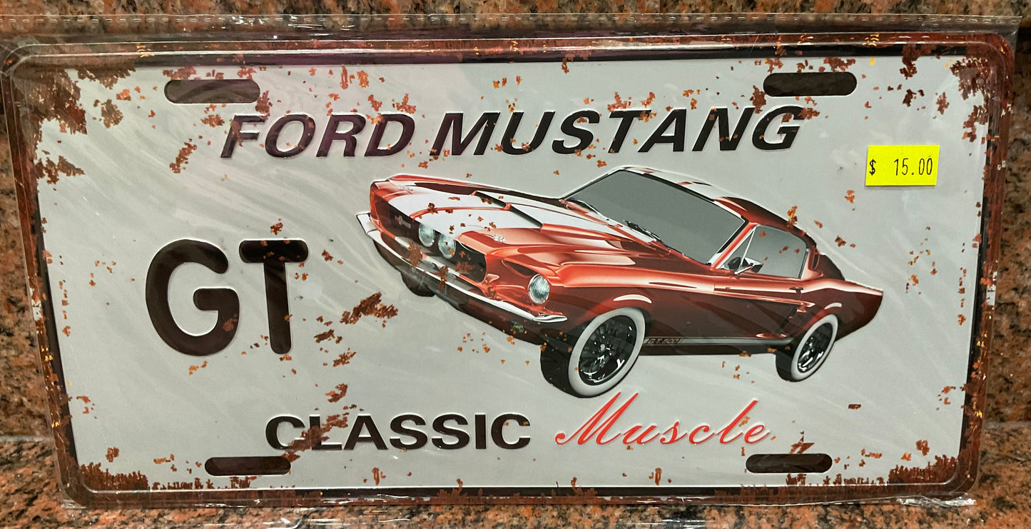 GT Ford Mustang Novelty Number Plate