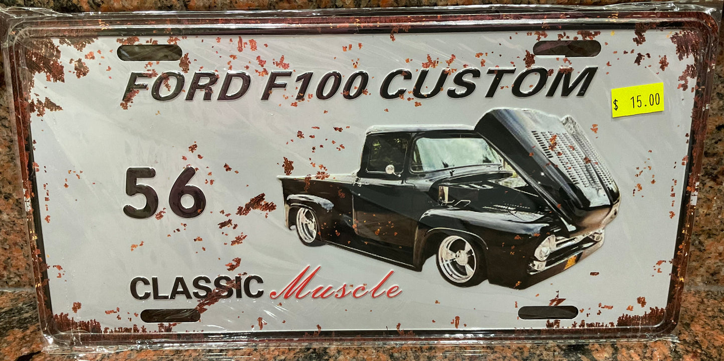 56 Ford F100 Custom Novelty Number Plate