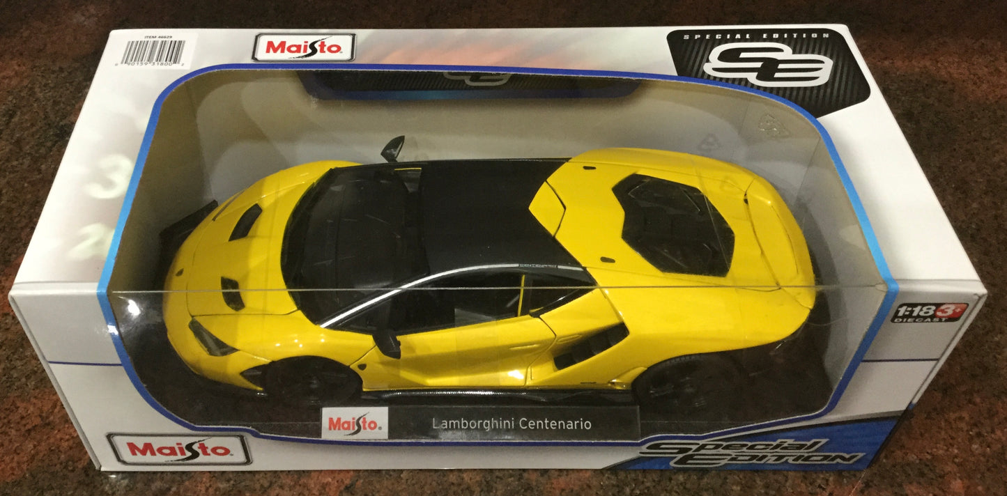 1/18 Maisto Lamborghini Centenario in yellow