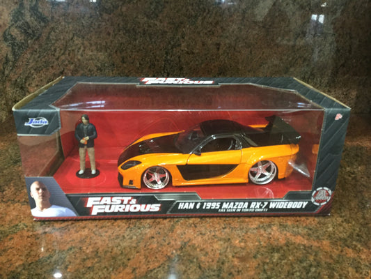 Fast and Furious - 1995 Mazda RX7 with Han 1:24 Scale Hollywood Diecast Jada