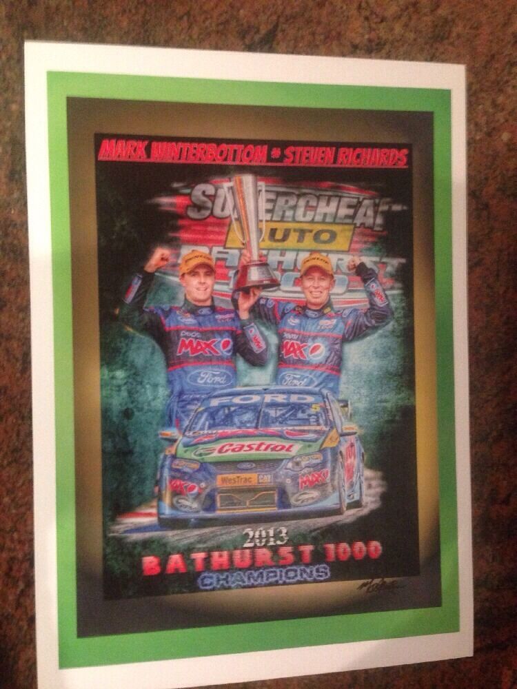 2013 BATHURST Winners Mark Winterbottom & Steven Richards Print