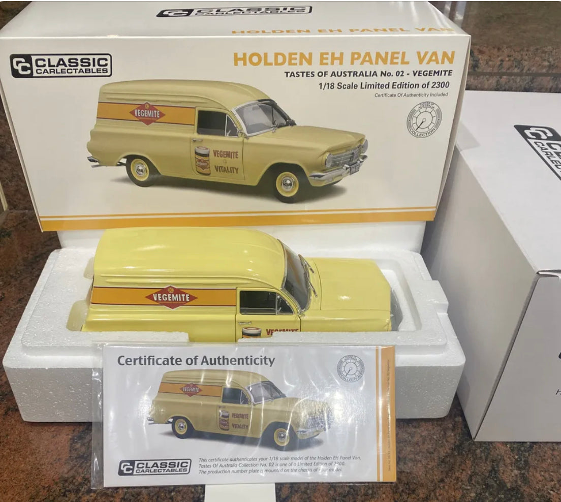 1/18 CLASSIC CARLECTABLE HOLDEN EH  PANEL VAN VEGEMITE    LTD ED  #18733