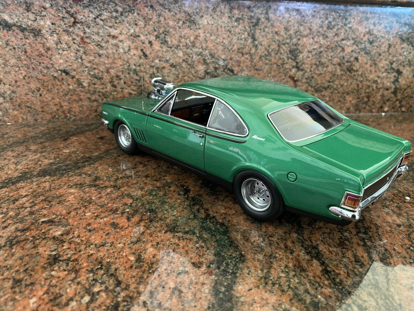 1/18 Modified Blown 2 Door Holden HG GTS Monaro In Lakeside Green