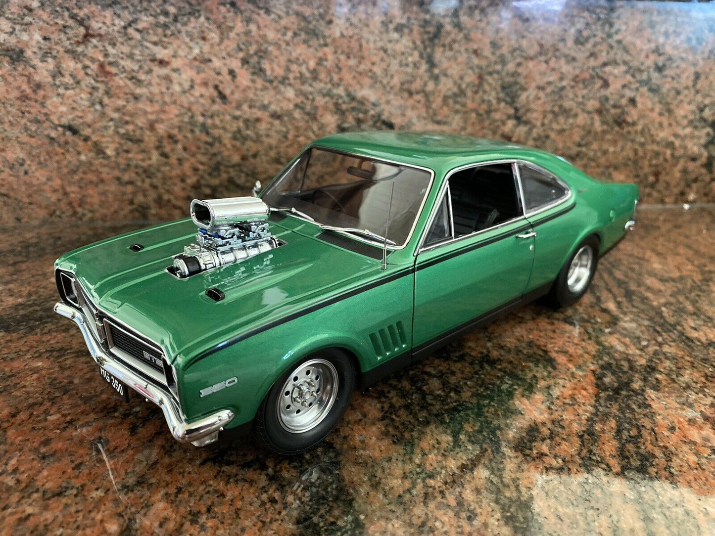 1/18 Modified Blown 2 Door Holden HG GTS Monaro In Lakeside Green